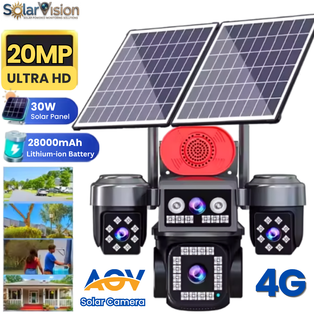 20 MP AOV 4G 24 hors battery backup double solar double battery