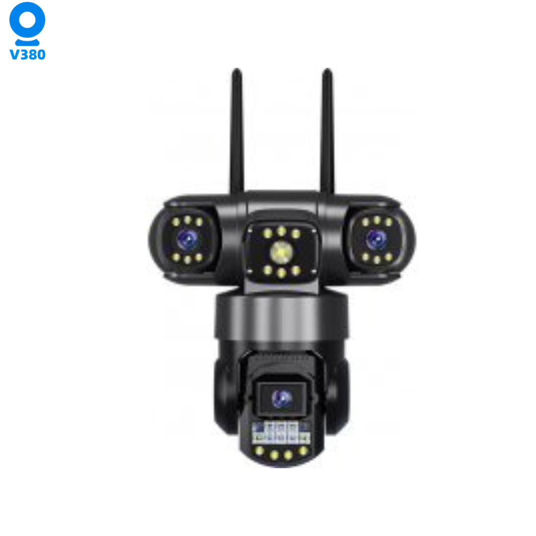 V380 PRO 3 Lens CCTV Outdoor Waterproof Night Vision PTZ Camera 4G