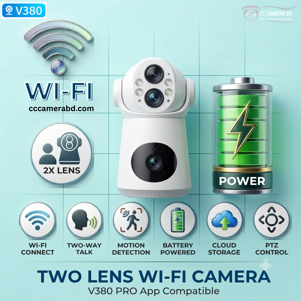 Smart Net Rechargeable WiFi 6MP Indoor Two-Lens Camera